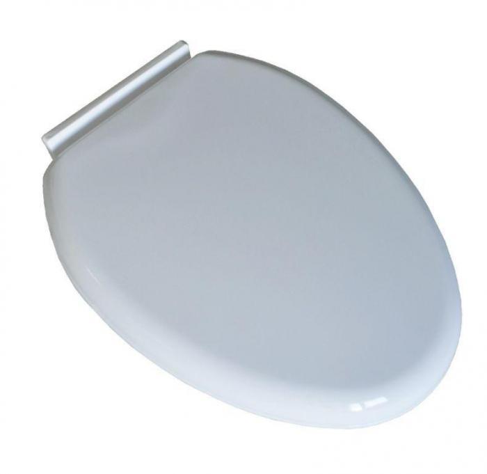 САНАКС Р05 Крышка для унитаза белая пластиковая с микролифтом, удлиненная - фото 1 - id-p226168587