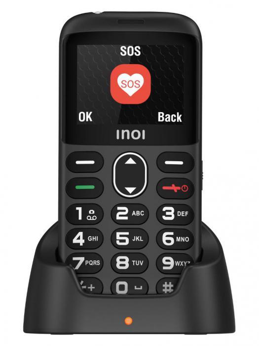 Кнопочный сотовый телефон Inoi 118B черный мобильный - фото 1 - id-p226204699