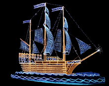 Светодиодная фигура "Пиратское судно"