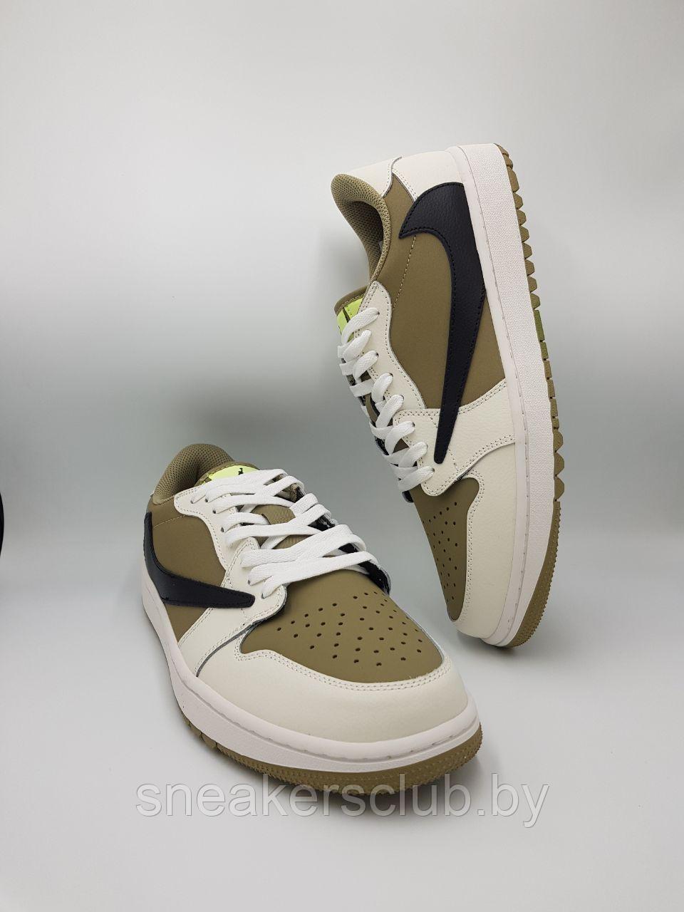 Кроссовки мужские Nike Air Jordan 1 Retro Low OG SP Travis Scott/большие размеры/демисезонные / повседневные - фото 4 - id-p226369872