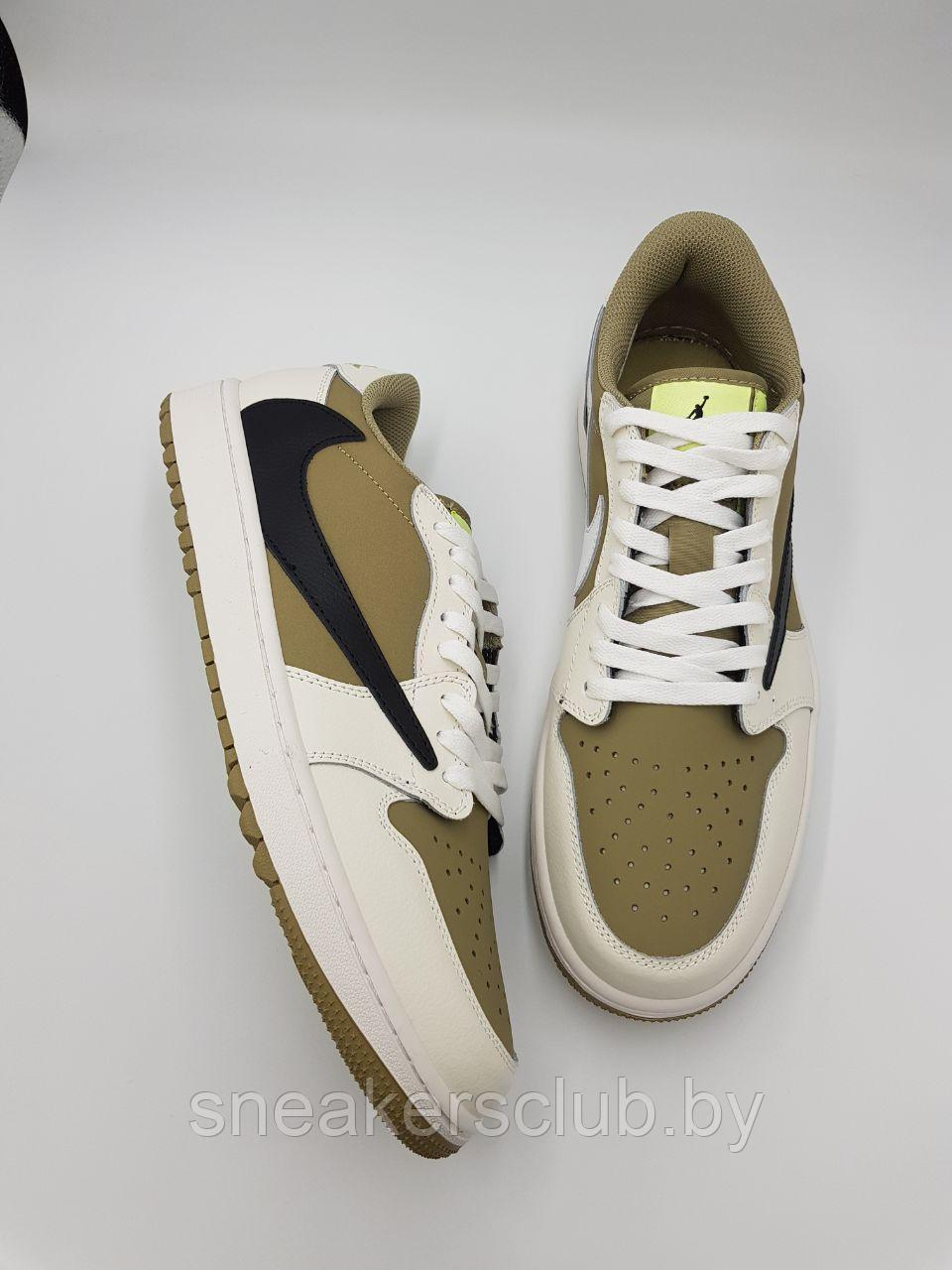 Кроссовки мужские Nike Air Jordan 1 Retro Low OG SP Travis Scott/большие размеры/демисезонные / повседневные - фото 3 - id-p226369872