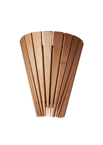 Абажур веерный треугольный, материал ОЛЬХА, фото 2