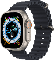 Умные часы Apple Watch Ultra LTE 49 мм (титановый корпус, титановый/темно-серый, ремешок из эластомера)