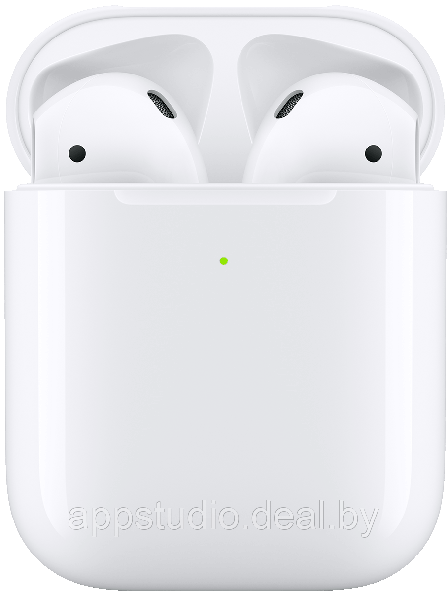 Наушники Apple AirPods 2 в зарядном футляре с возможностью беспроводной зарядки, MRXJ2 - фото 1 - id-p226370198