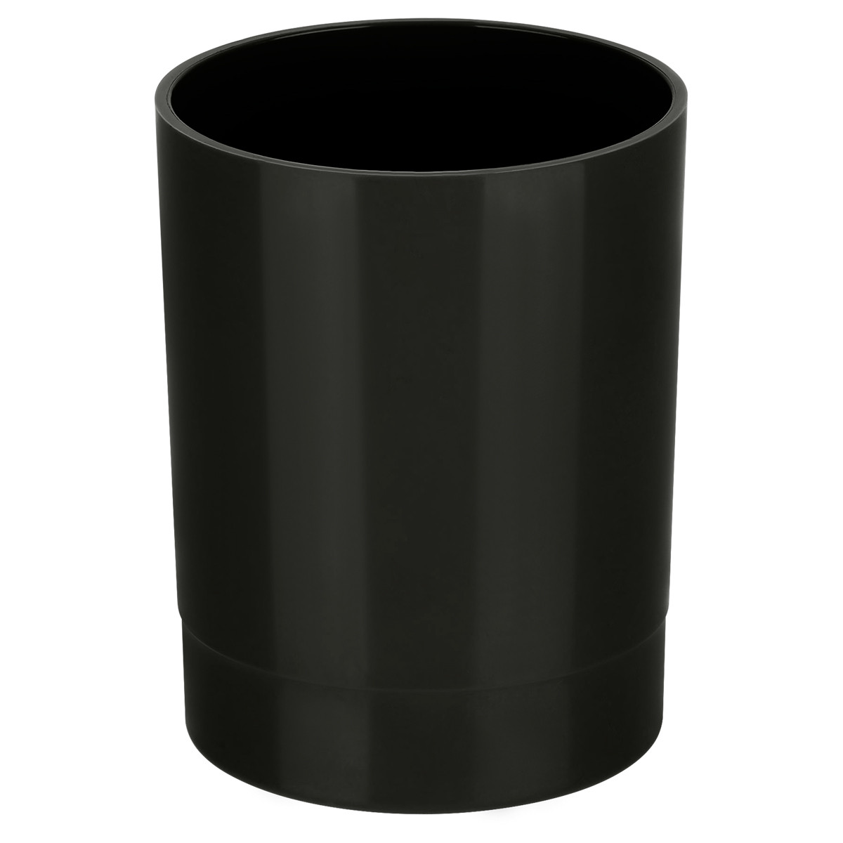 Подставка-стакан СТАММ "Лидер", пластиковая, круглая, черная ПС-30503