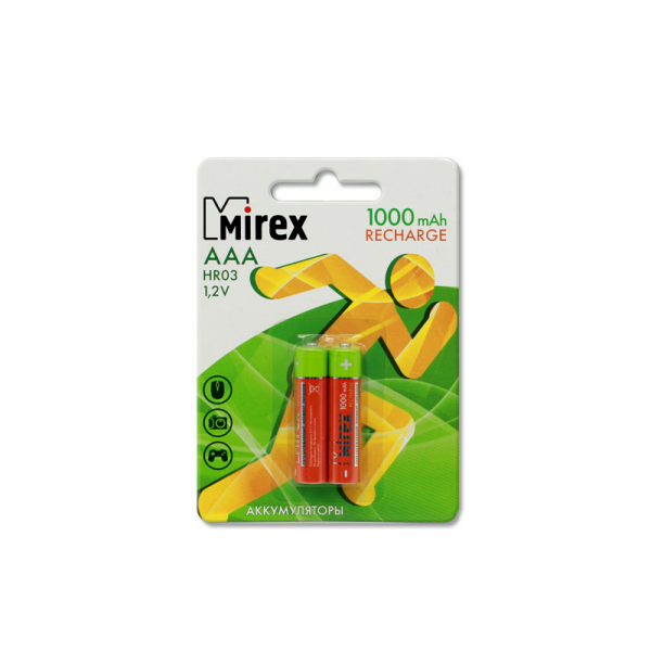 Аккумулятор Ni-MH Mirex HR03 / AAA 1000mAh 1,2V 2ВР