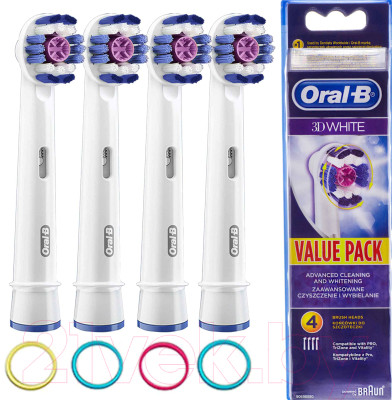 Набор насадок для зубной щетки Oral-B 3D White EB18 - фото 2 - id-p226370639