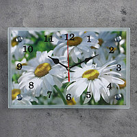 Часы-картина настенные, серия: Цветы, "Ромашки", 20х30 см