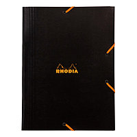 Папка на резинках "Rhodia", A4, 40 мм, картон, черный