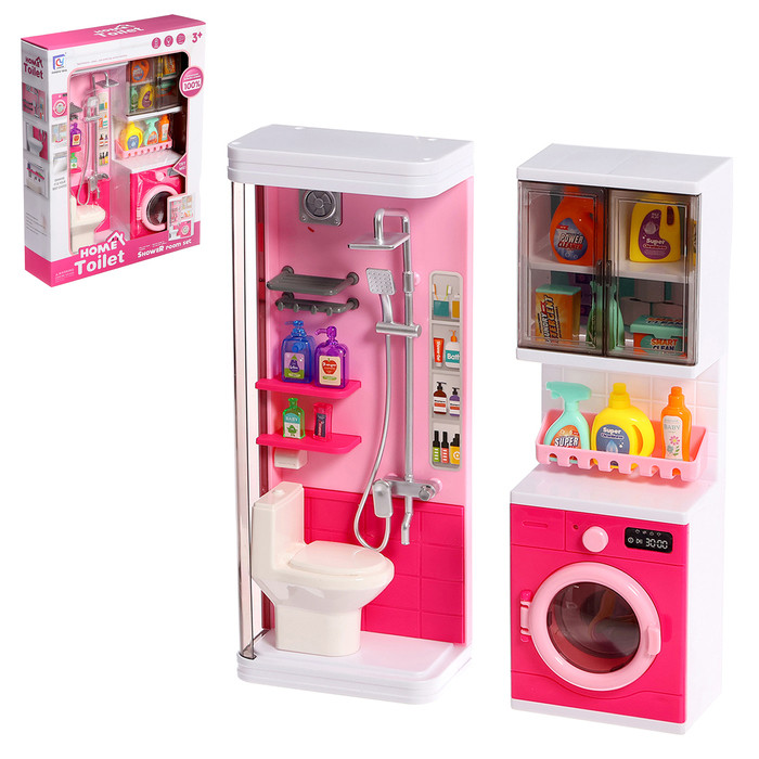 Набор мебели для кукол "Ванная комната", санузел, постирочная - фото 1 - id-p226380023