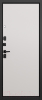 Входная дверь Mastino T4 Trust Eco PP черный муар металлик/авокадо/эмаль белоснежный - фото 3 - id-p223884163