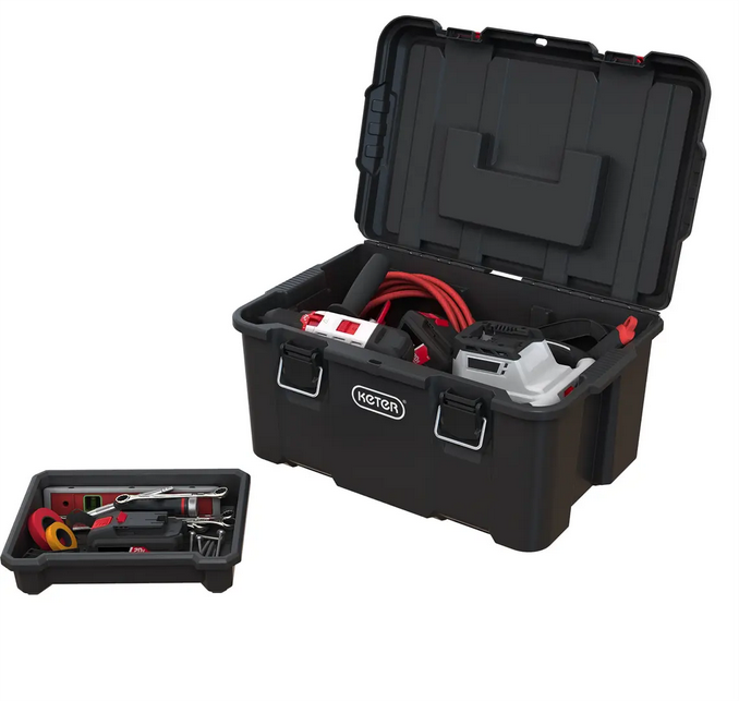 Ящик для инструментов Keter Stack'N'Roll Tool Box, черный/красный - фото 5 - id-p166652865
