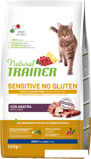 Сухой корм для кошек Trainer Solution Adult Sensitive with Duck (с уткой) 1.5 кг