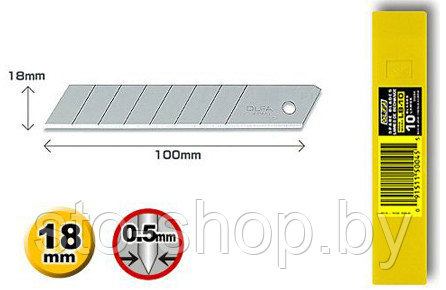 OLFA LB-10B Лезвие сегментное сменное 18мм 10шт - фото 2 - id-p33130550
