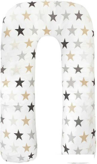 Подушка для беременных Amarobaby Звезды пэчворк AMARO-40U-ZP (белый) - фото 1 - id-p225813244