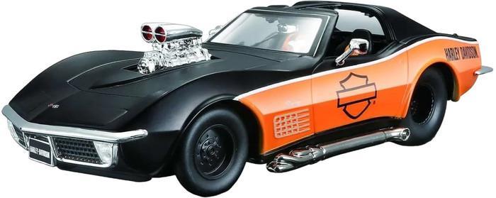 Легковой автомобиль Maisto Harley-Davidson 1970 Corvette 32193 (черный/оранжевый) - фото 1 - id-p225805988