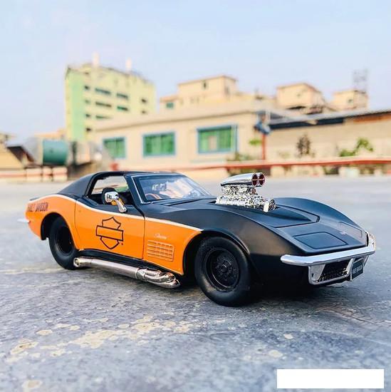 Легковой автомобиль Maisto Harley-Davidson 1970 Corvette 32193 (черный/оранжевый) - фото 4 - id-p225805988