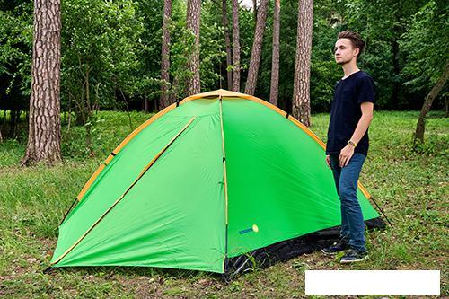 Треккинговая палатка Sundays Summer 4 (зеленый/желтый) - фото 2 - id-p225813828