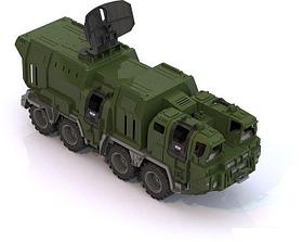 Игрушечный транспорт Нордпласт Военный тягач Щит с кунгом 257 (зеленый)