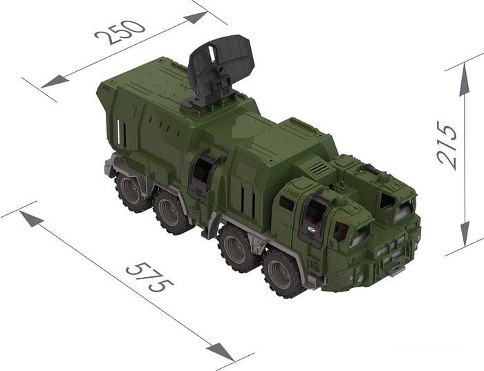 Игрушечный транспорт Нордпласт Военный тягач Щит с кунгом 257 (зеленый) - фото 4 - id-p225926604