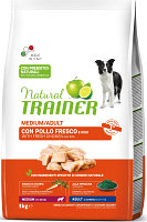 Сухой корм для собак Trainer Natural для средних пород с курицей, рисом и алоэ