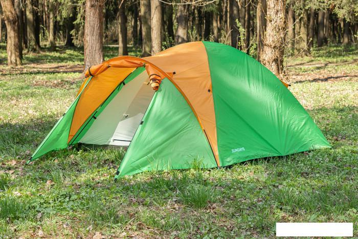 Треккинговая палатка Sundays ZC-TT010-3P v2 (зеленый/желтый) - фото 3 - id-p225807725