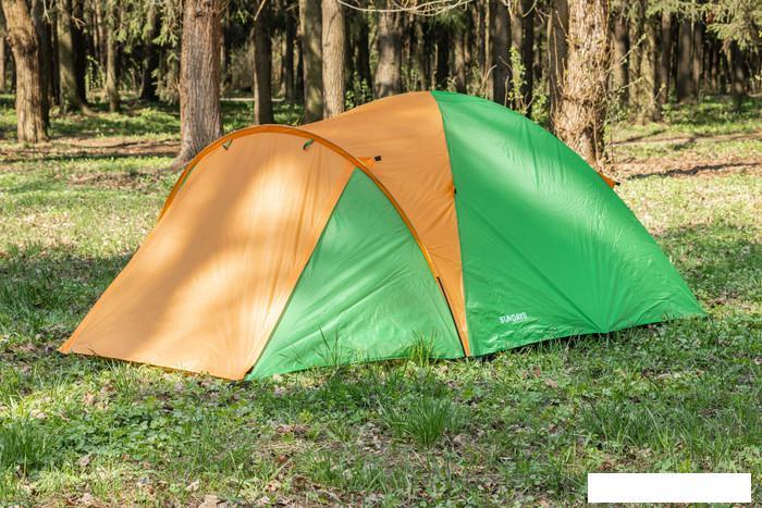 Треккинговая палатка Sundays ZC-TT010-4P v2 (зеленый/желтый) - фото 2 - id-p225807745
