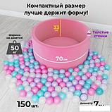 Сухой бассейн Romana Easy ДМФ-МК-02.53.03 (розовый, 150 шариков ассорти с розовым), фото 2