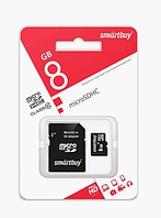 Карта памяти microSDHC Class 10 8GB Smartbuy