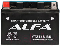 Мотоаккумулятор ALFA battery YTZ14S-BS / EBZ14-4-2