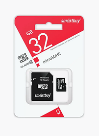 Карта памяти microSDHC Class 10 32GB Smartbuy