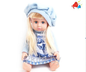 Кукла Алина музыкальная, 25 см, в рюкзачке, JM66-032