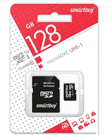 Карта памяти microSDXC Class 10 128GB Smartbuy