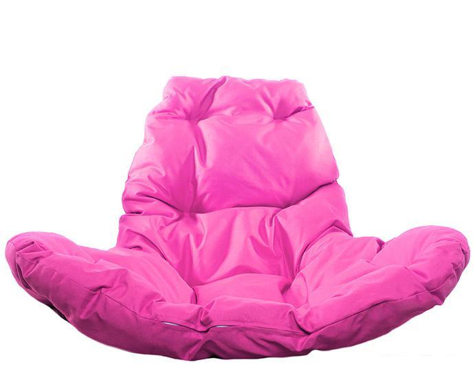 Подвесное кресло M-Group Капля Люкс 11030108 (белый ротанг/розовая подушка) - фото 4 - id-p225074096
