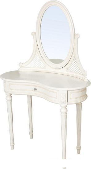 Туалетный столик с зеркалом ГрандМодерн Без деколи 89x40x142 (ваниль)