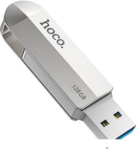 USB Flash Hoco UD10 128GB (серебристый) - фото 1 - id-p226279377