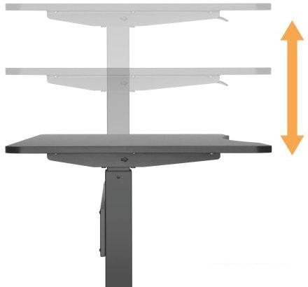 Стол для работы стоя ErgoSmart Air Desk (черный) - фото 7 - id-p224853155