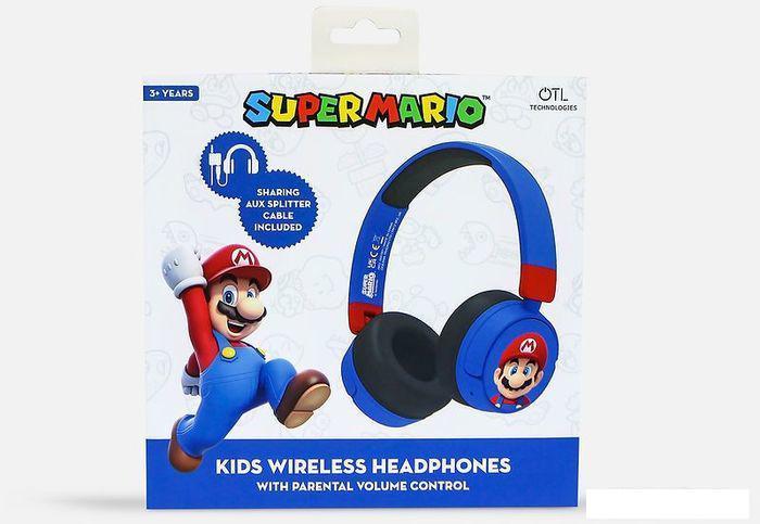 Наушники OTL Technologies Super Mario Blue Kids Wireless SM1001 - фото 10 - id-p226143578
