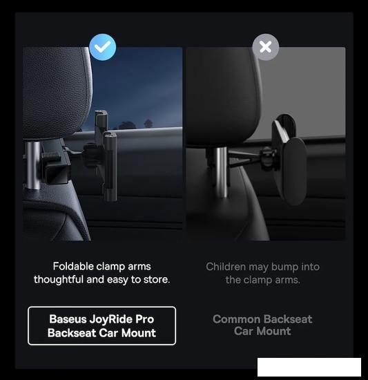Держатель для планшета Baseus JoyRide Pro Backseat Car Mount SUTQ000001 (черный) - фото 5 - id-p226279378