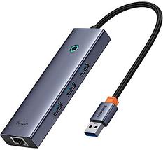 USB-хаб  Baseus Flite Series 4-Port USB-A Hub B0005280A813-01, фото 3