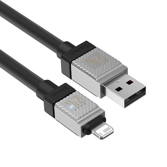 Кабель Baseus CoolPlay Series Fast Charging Cable 2.4A USB Type-A - Lightning (2 м, черный) - фото 6 - id-p226279538