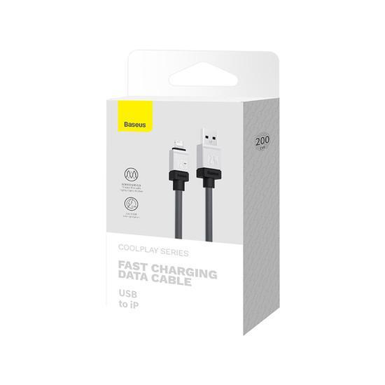 Кабель Baseus CoolPlay Series Fast Charging Cable 2.4A USB Type-A - Lightning (2 м, черный) - фото 10 - id-p226279538