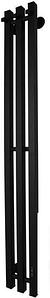 Полотенцесушитель Маргроид Ferrum Inaro СНШ 120x6 6 крючков профильный (черный матовый, таймер справ