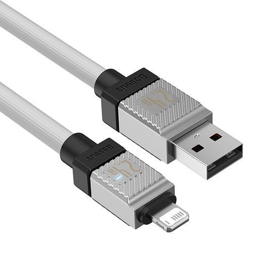 Кабель Baseus CoolPlay Series Fast Charging Cable 2.4A USB Type-A - Lightning (2 м, белый) - фото 6 - id-p226279674