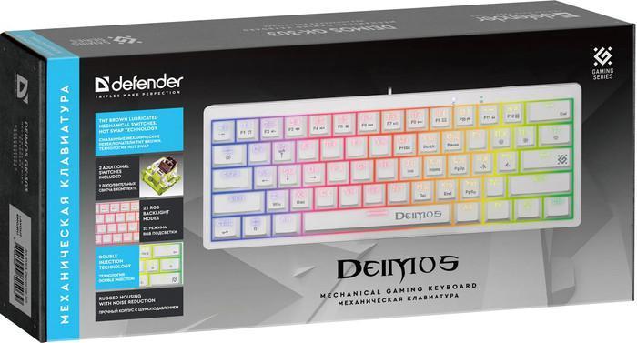 Клавиатура Defender Deimos GK-303 (белый), фото 2
