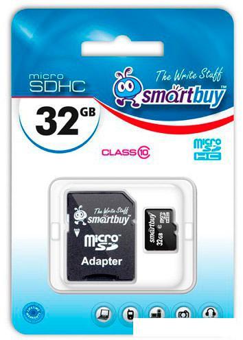 Карта памяти Smart Buy microSDHC Class 10 32GB (SB32GBSDCL10-01) - фото 3 - id-p225828308