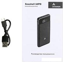 Портативное зарядное устройство AccesStyle Seashell 10PD (черный), фото 3