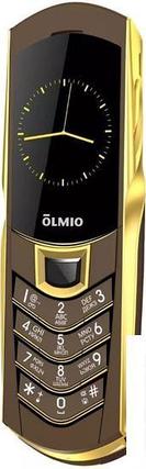 Кнопочный телефон Olmio K08 (кофе/золото), фото 2