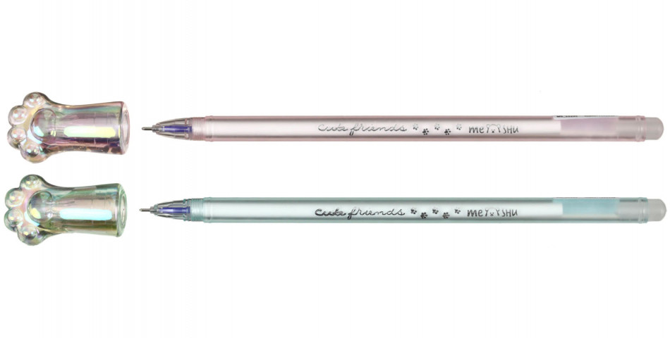 Ручка гелевая Meshu «Пиши-Стирай» с топпером Pads, корпус ассорти, стержень синий - фото 1 - id-p226257820