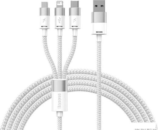 Кабель Baseus One-For-Three Fast Charging Data Cable 3.5A USB Type-A - USB Type-C/microUSB/Lightning, фото 2